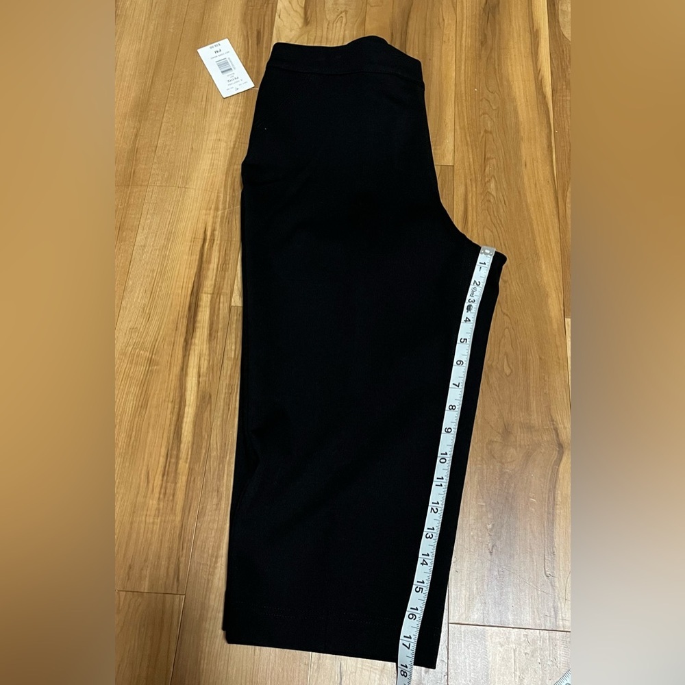 Allison Daley Petite Black Capri Pants Pull-On Shaping Stretch PM NWT - Picture 8 of 10